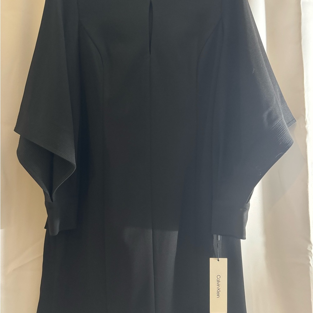 Calvin Klein Sophisticated Black Long Sleeve Dress